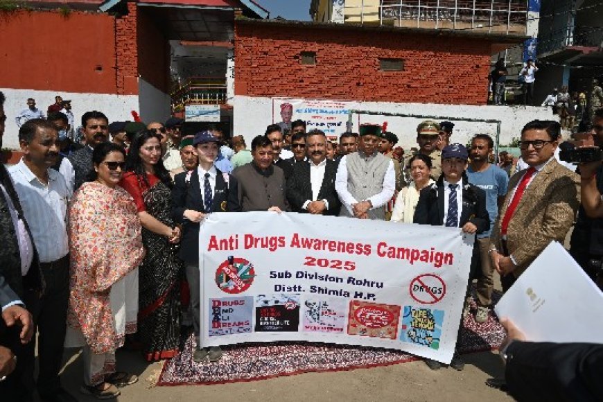 राज्यपाल ने रोहड़ू से नशा विरोधी जन जागरूकता अभियान को हरी झंडी दिखाई